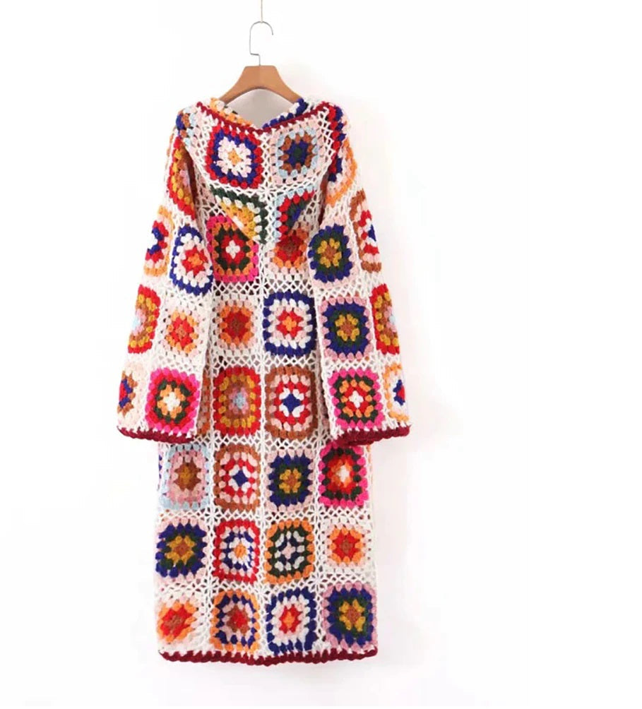 Liunce | Cardigan bohemien all'uncinetto