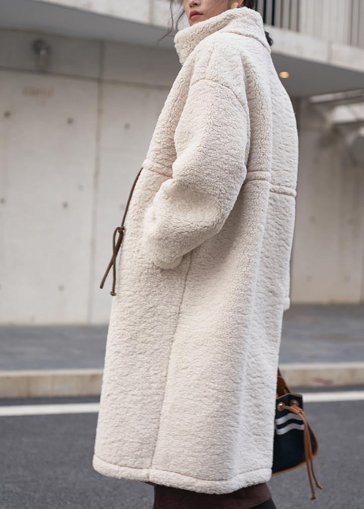 Rominah | Cappotto in lana taglie forti invernale con collo alto e cordino