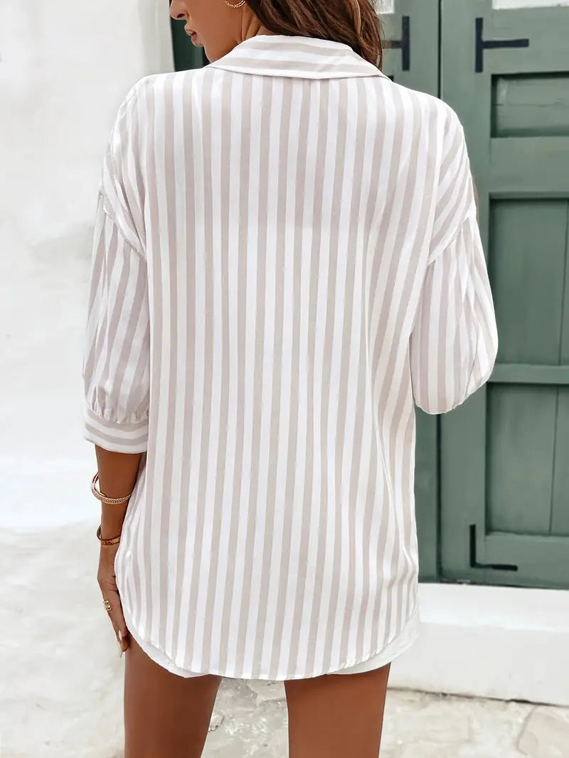 Madison | Blusa a righe con stampa 2024