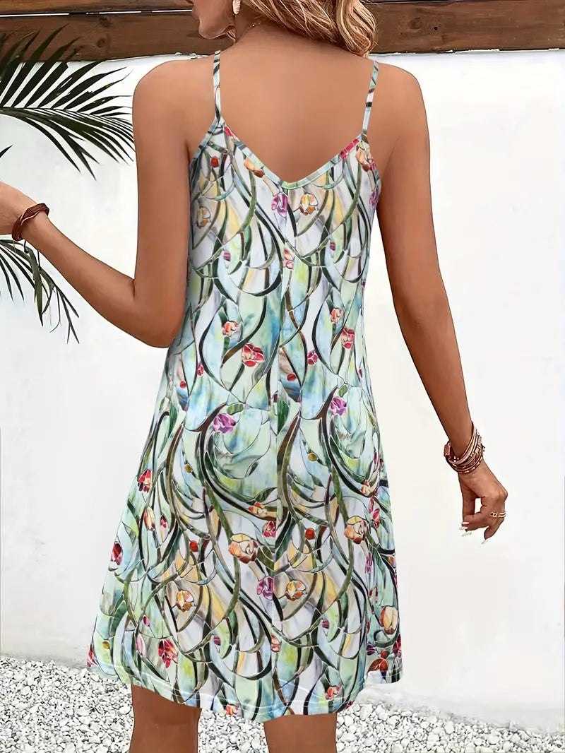 Scarlett - Abito camicia elegante con scollo a V e senza maniche