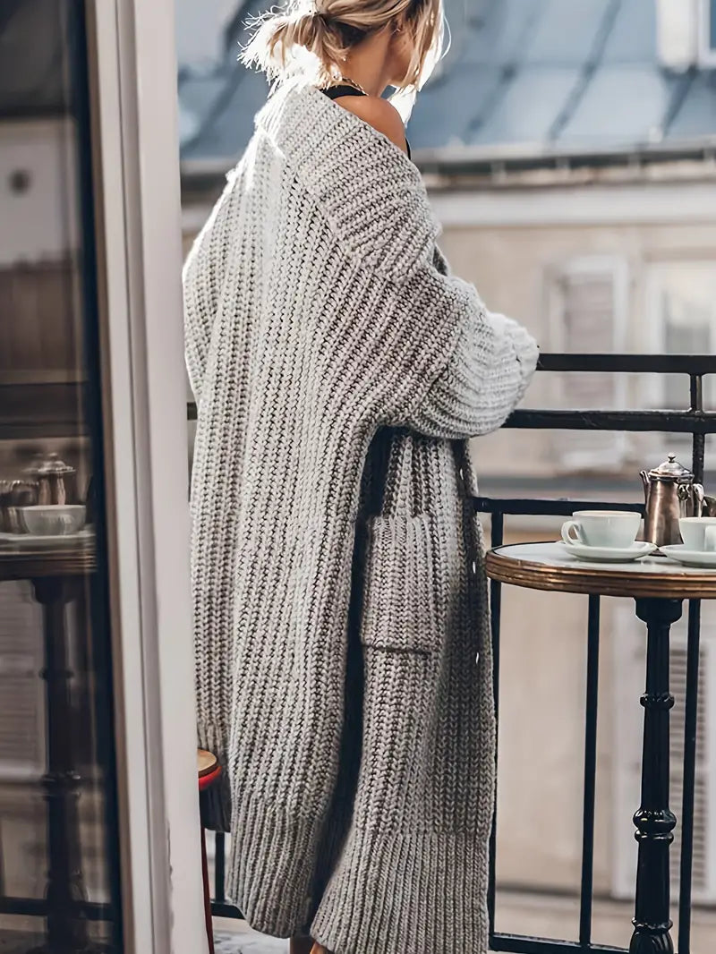 Franz | Cardigan in misto cashmere per donne – Morbido, struttura a coste, monocolore