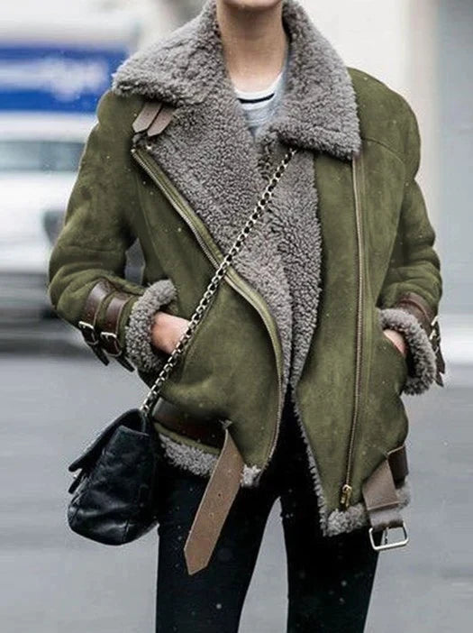 Greene | Giacca in pelle con fibbie