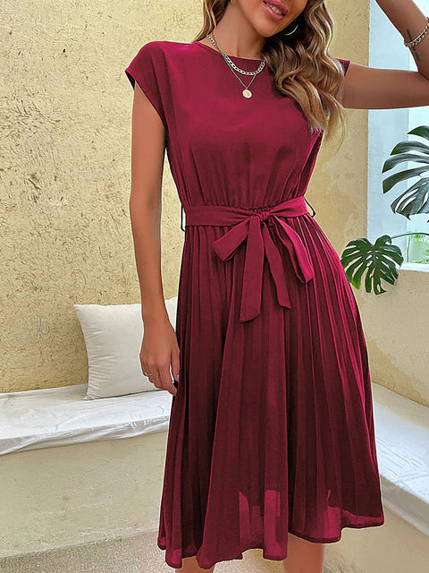 Narelle | Minidress casual plissettato a maniche corte per l'estate