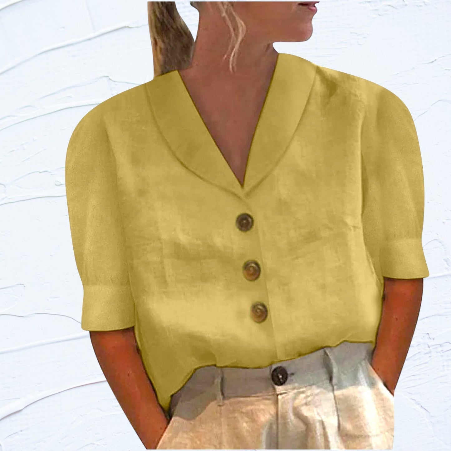 Joan | Top con colletto e bottoni