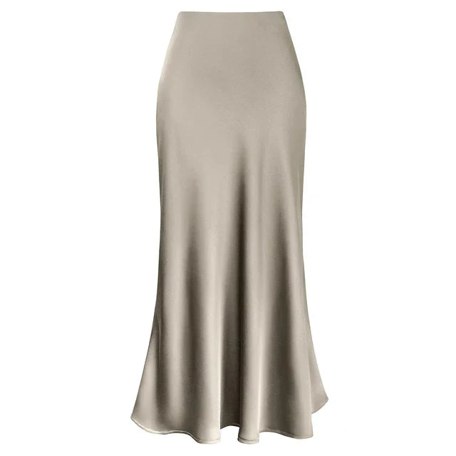 Elysia | Gonna Lunga in Satin Lucido alla Moda