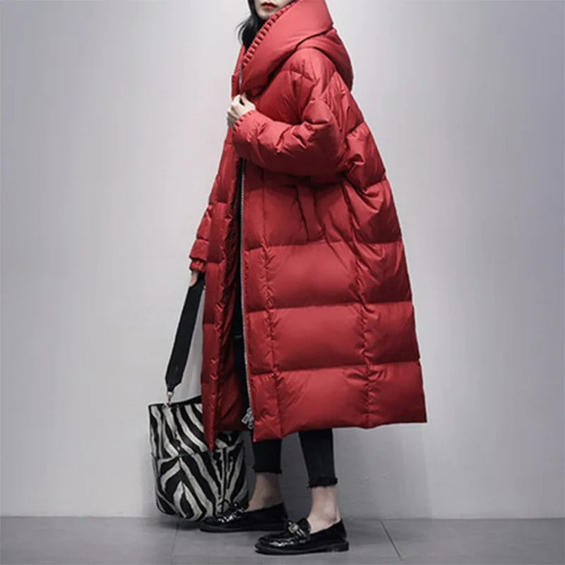 Puffermantel da donna | Giacca invernale lunga | Leggera e extra calda