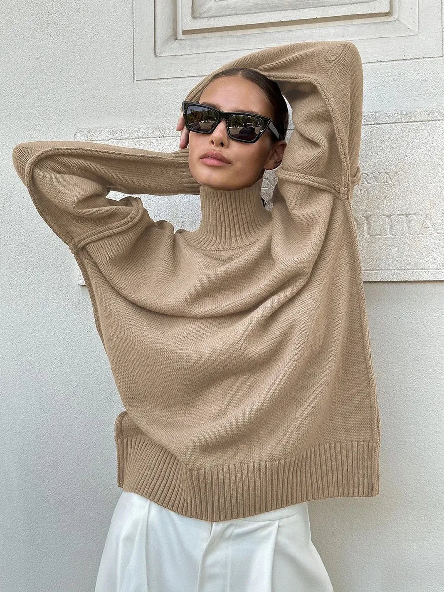 Yalisse | Elegante maglione a collo alto lavorato a maglia