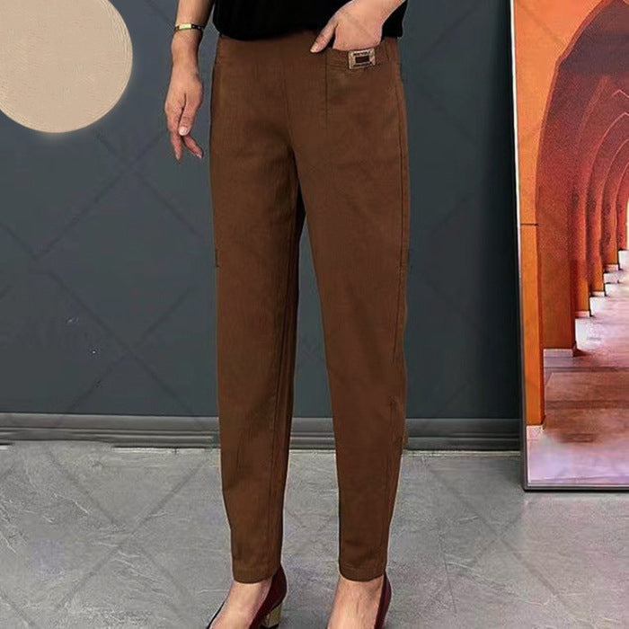 Ericka | Pantaloni in lino color ruggine per donne