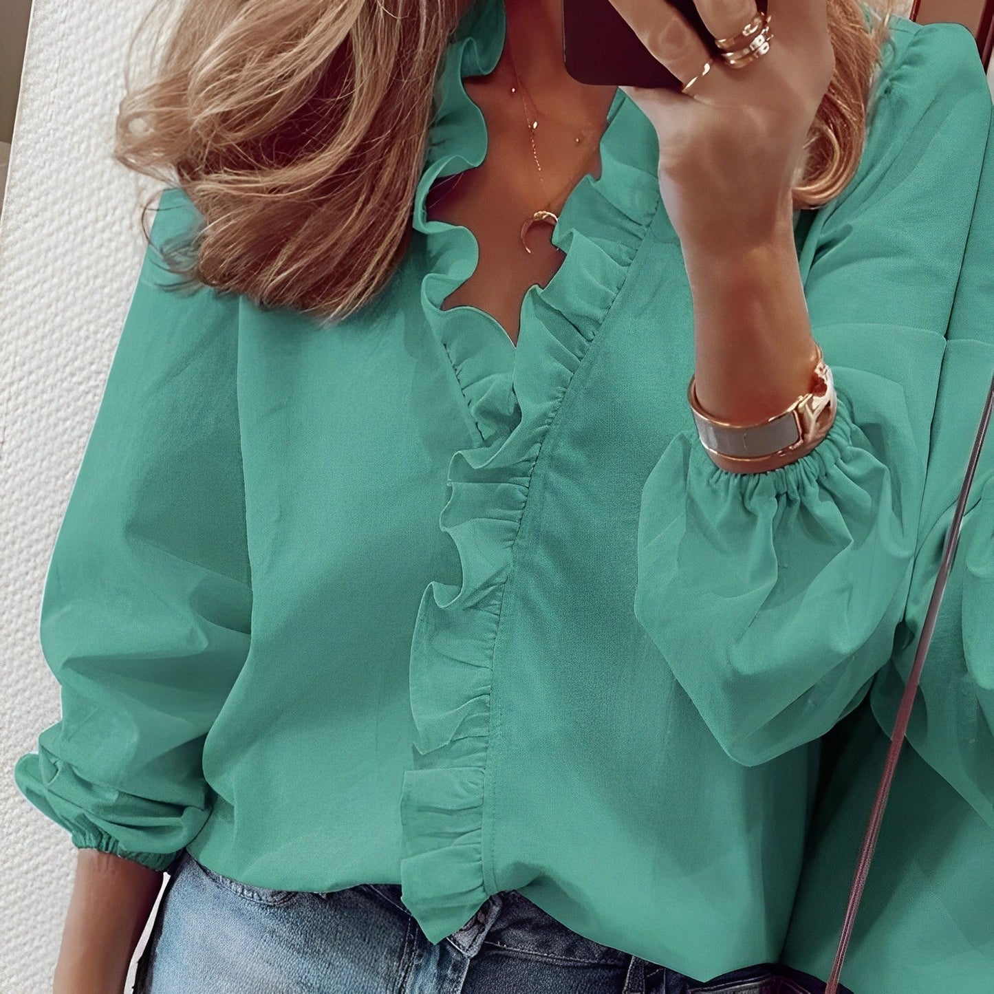 Thaddeus | Blusa con colletto a volant