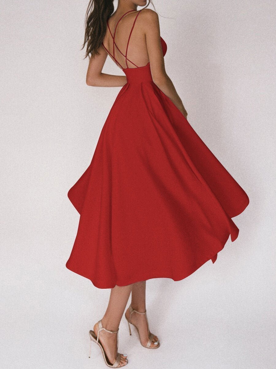 Rosebud | Abito con scollatura a V e spalline