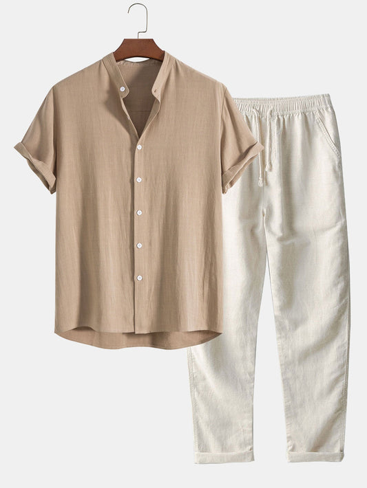 Andi | Camicia e pantaloni in lino nel set