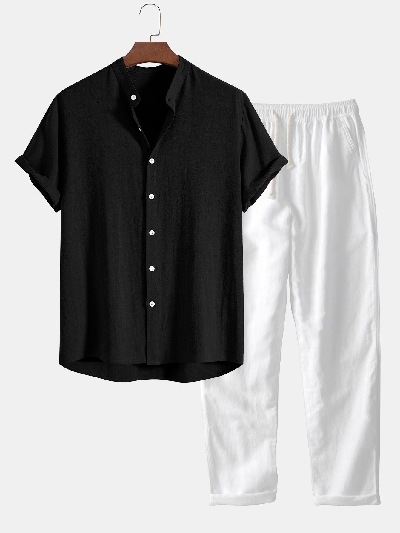 Enrico | Elegante completo in lino con camicia e pantaloni