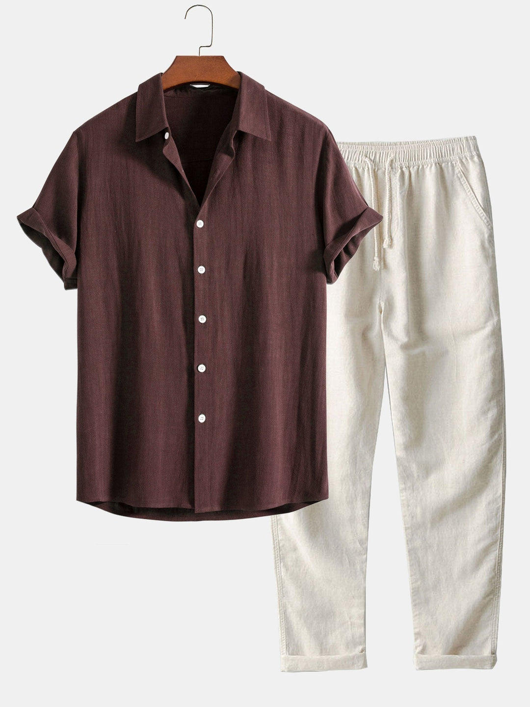 Enrico | Elegante completo in lino con camicia e pantaloni