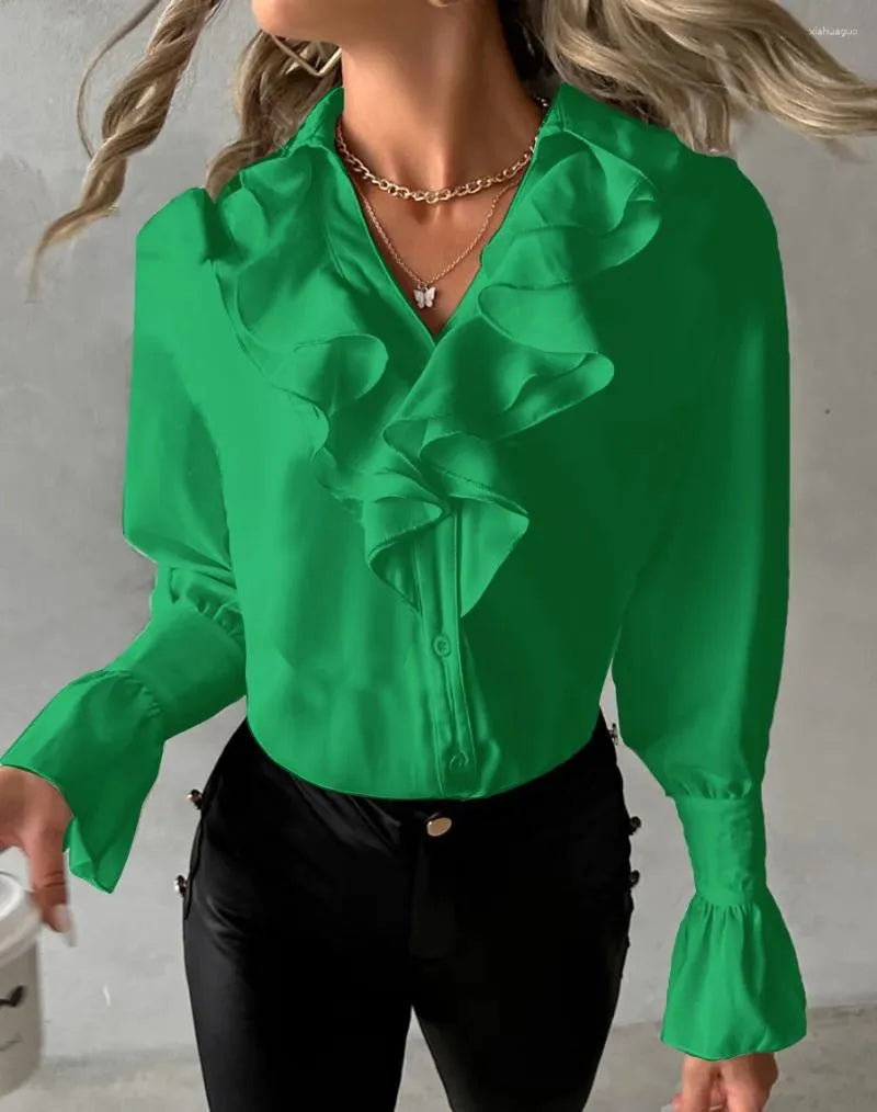 Lilith | Blusa con volant e bottoni