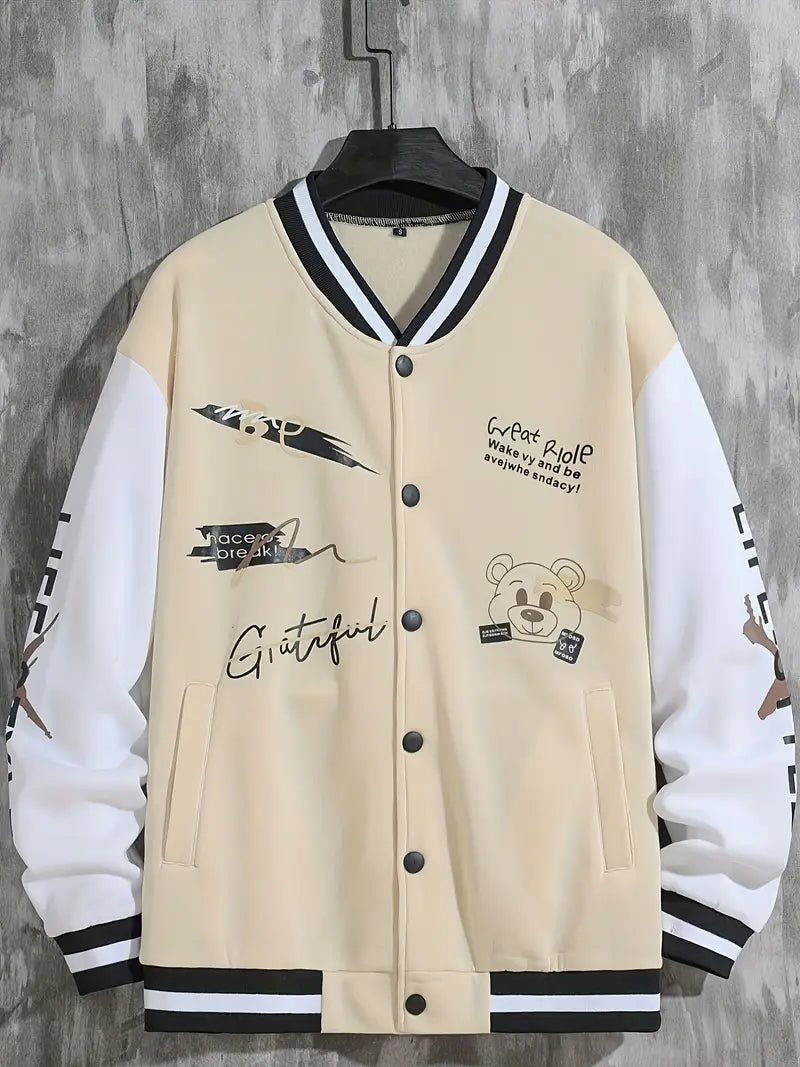 Coli | Giacca college con motivo di lettere hipster