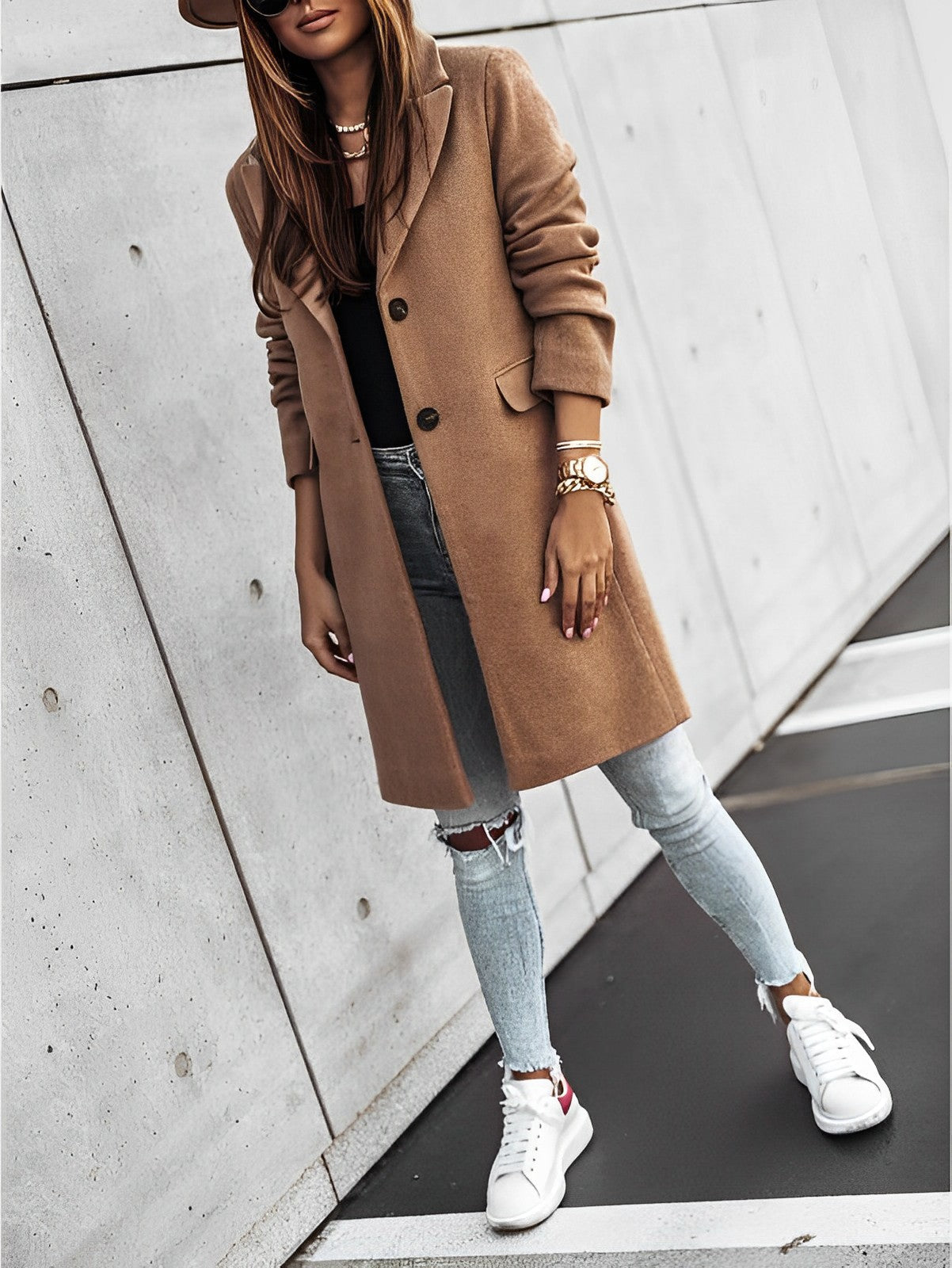 Mauren | Cappotto a maniche lunghe con 2 bottoni