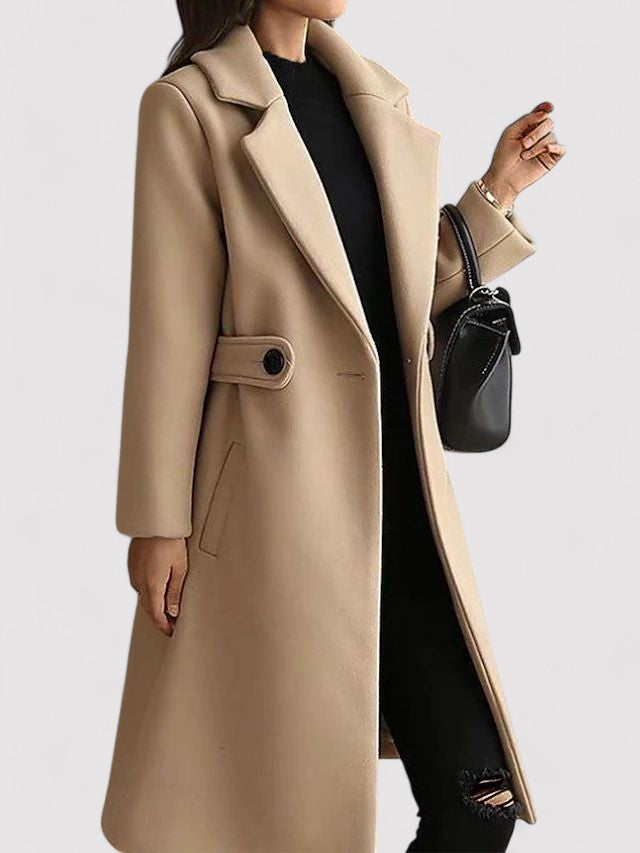 Lotte | Cappotto in lana invernale con cintura sottile
