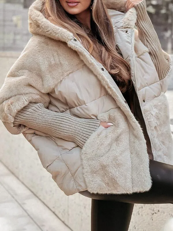 Sophie - Giacca termica invernale multicolore con cappuccio