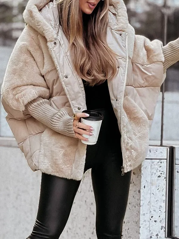 Sophie - Giacca termica invernale multicolore con cappuccio