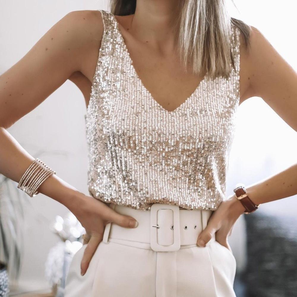 Chloé | Cami glamour con scollatura a V