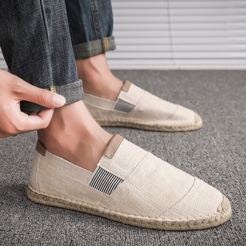 Bozz | Eleganti scarpe di paglia fatte a mano in tela