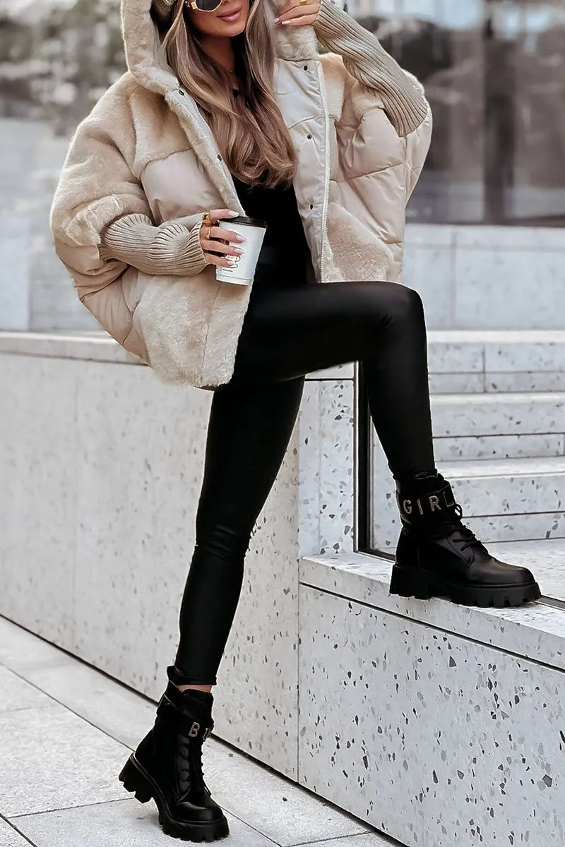 Sophie - Giacca termica invernale multicolore con cappuccio
