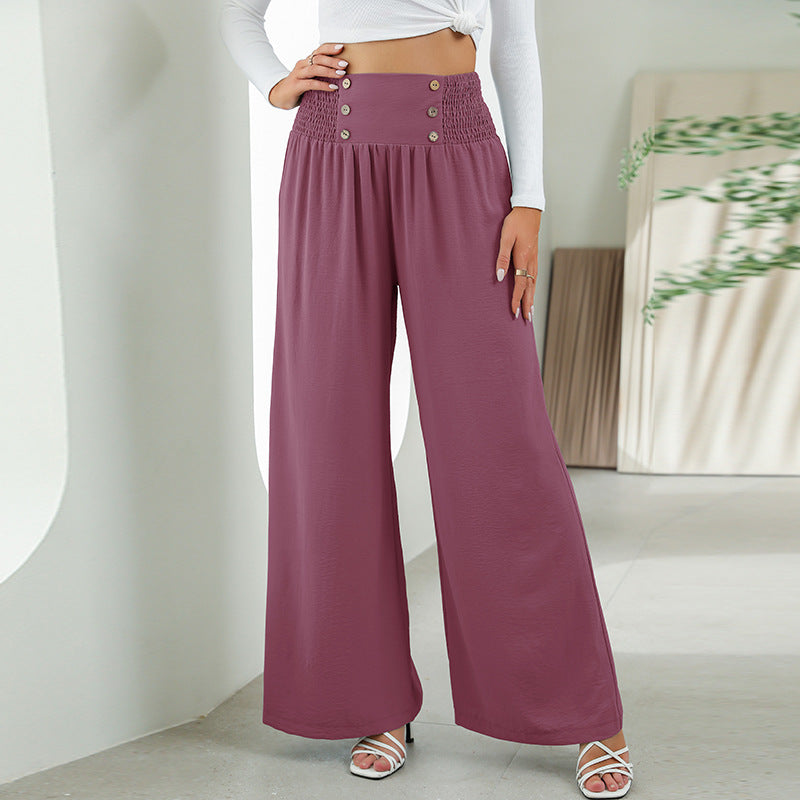 Deirdre - Pantaloni elasticizzati a vita alta