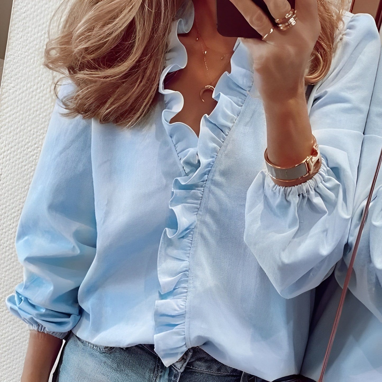Thaddeus | Blusa con colletto a volant