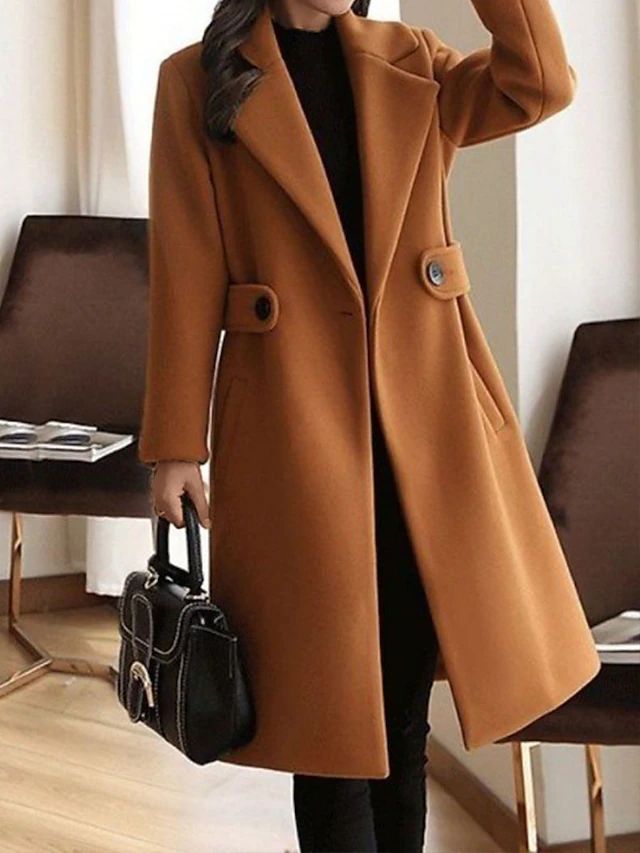 Regine | Cappotto in lana invernale con cintura in design slim