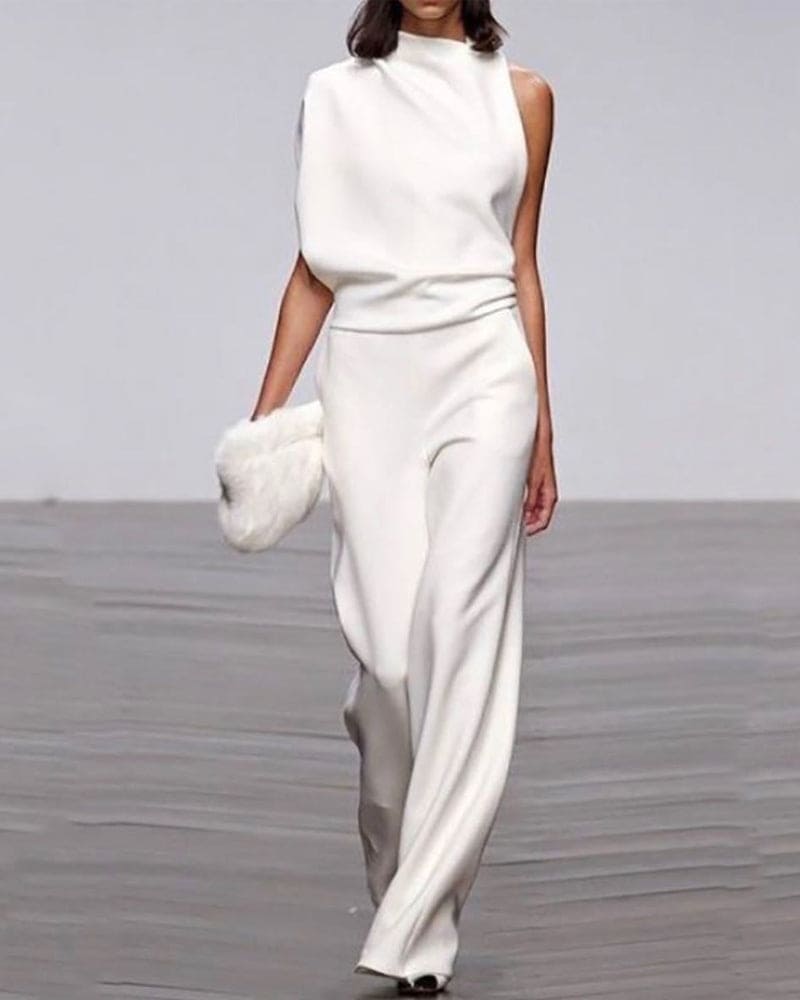 Isabel - Eleganter Jumpsuit mit Stehkragen