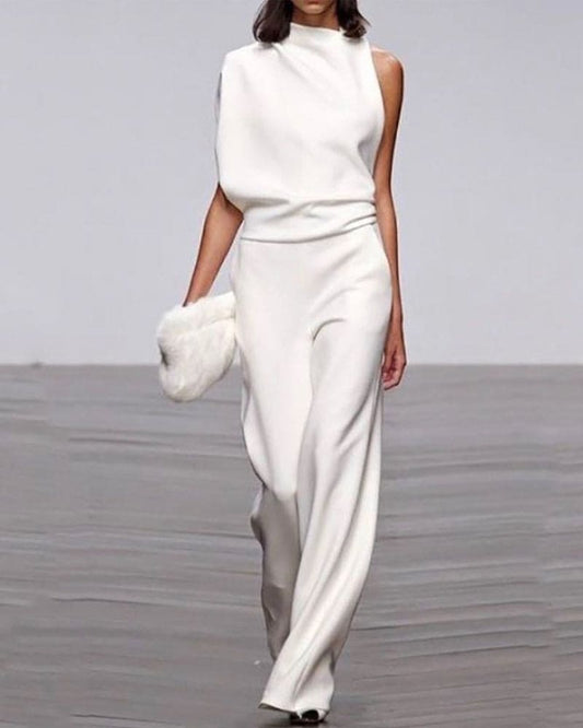 Isabel - Jumpsuit elegante con colletto alto