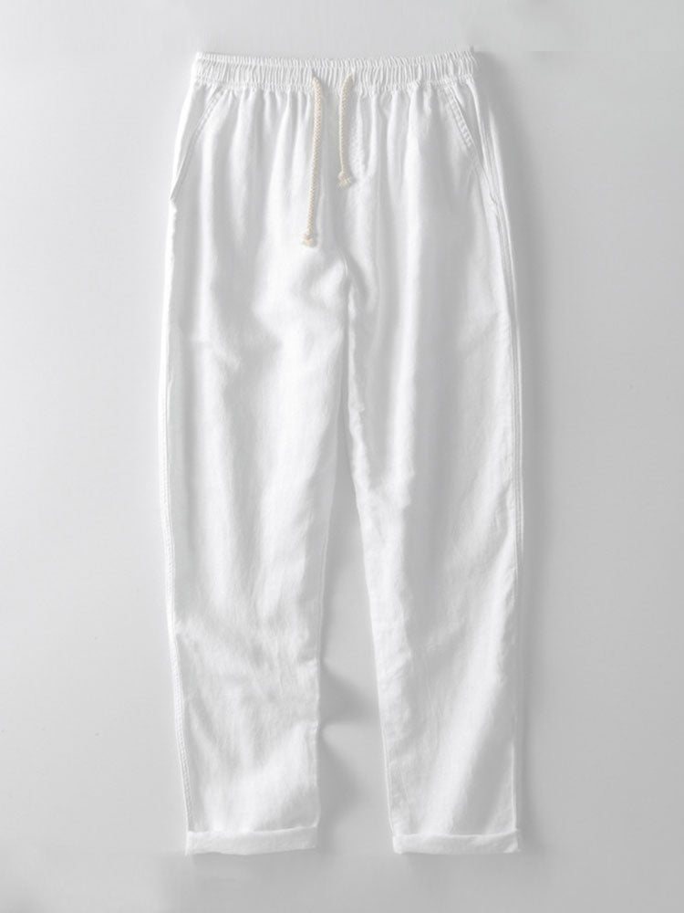 Enrico | Elegante completo in lino con camicia e pantaloni