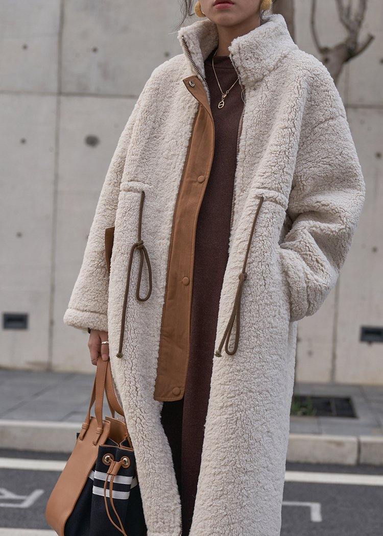 Rominah | Cappotto in lana taglie forti invernale con collo alto e cordino