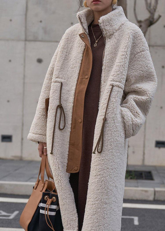 Rominah | Cappotto in lana taglie forti invernale con collo alto e cordino