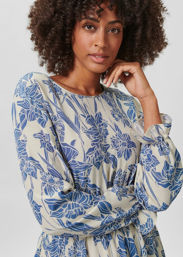 Ivy - Abito floreale da donna elegante e comodo con maniche lunghe