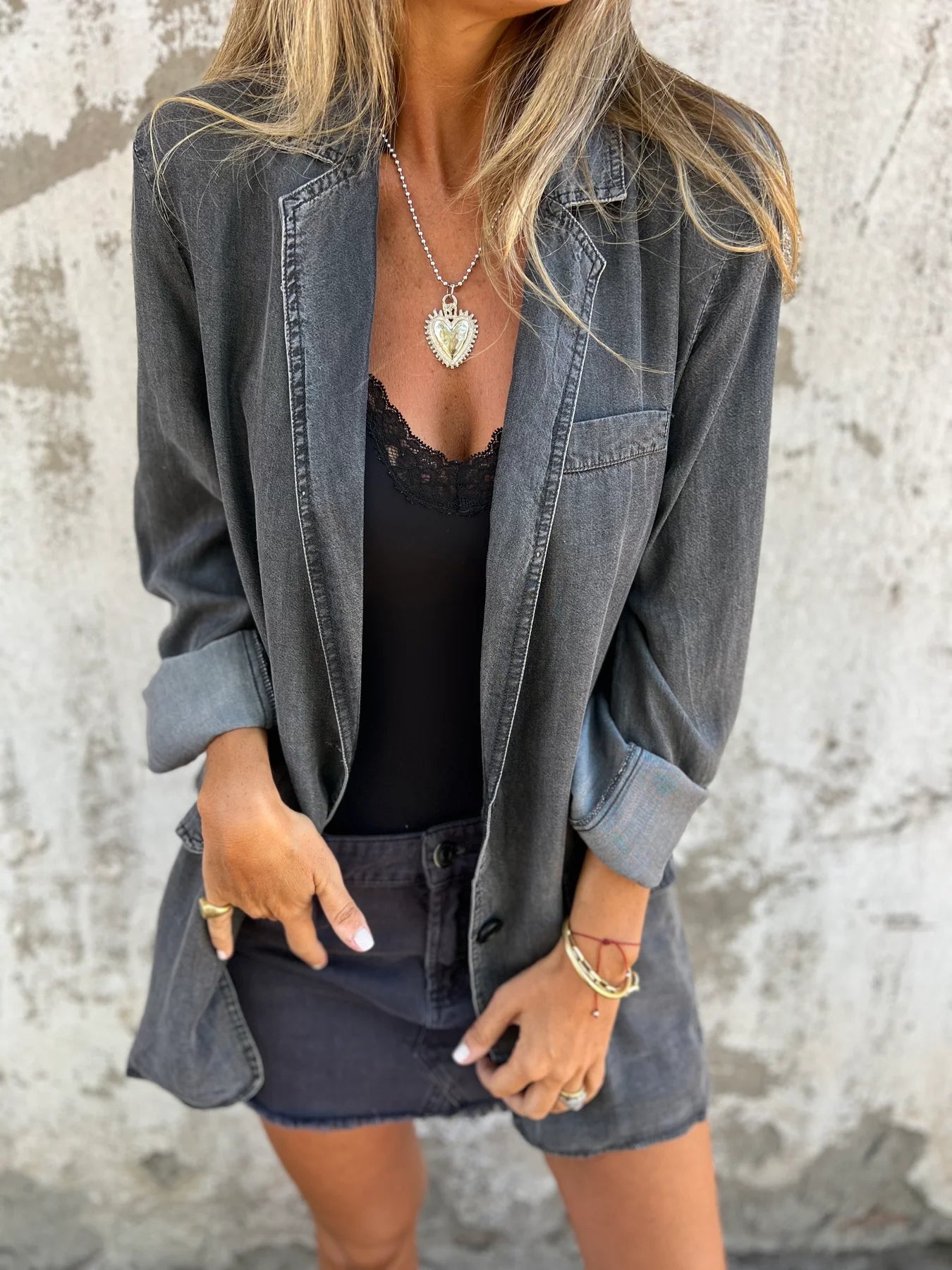 Ysabeau | Elegante giacca di denim casual