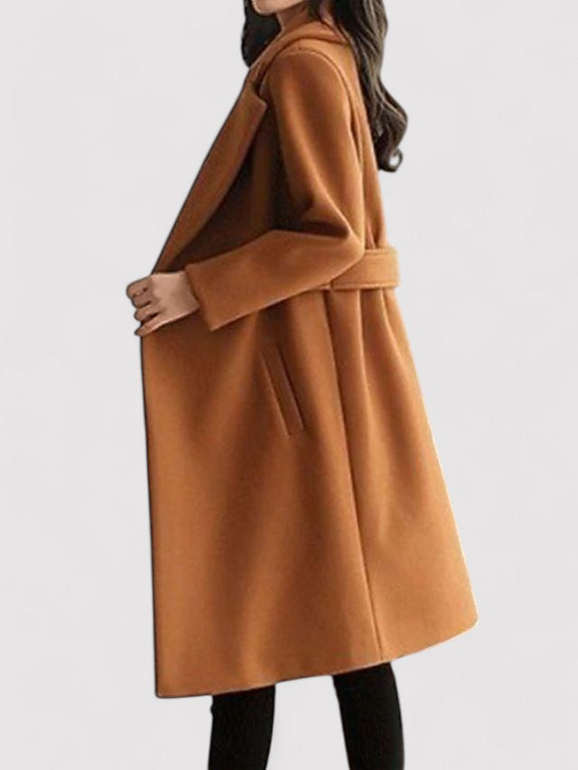 Lotte | Cappotto in lana invernale con cintura sottile