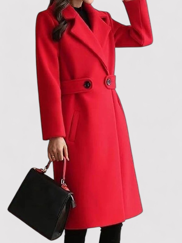 Lotte | Cappotto in lana invernale con cintura sottile