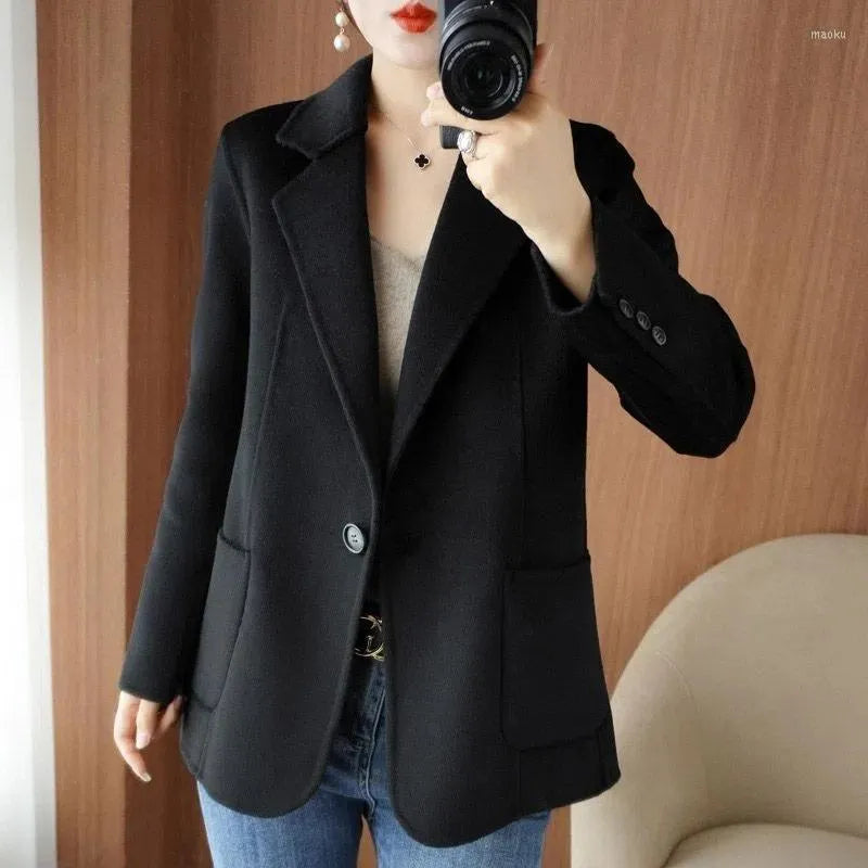 Tiberius | Blazer da donna in tweed spesso per autunno e inverno