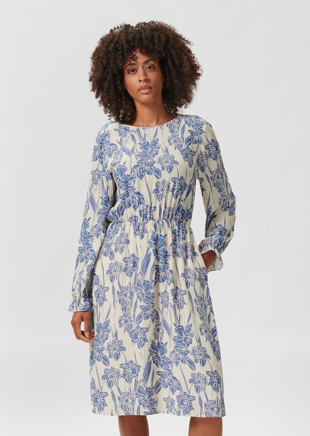 Ivy - Abito floreale da donna elegante e comodo con maniche lunghe