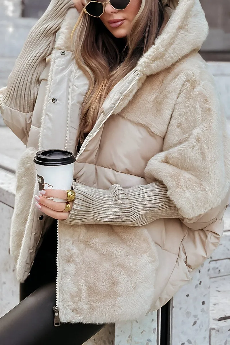 Sophie - Giacca termica invernale multicolore con cappuccio