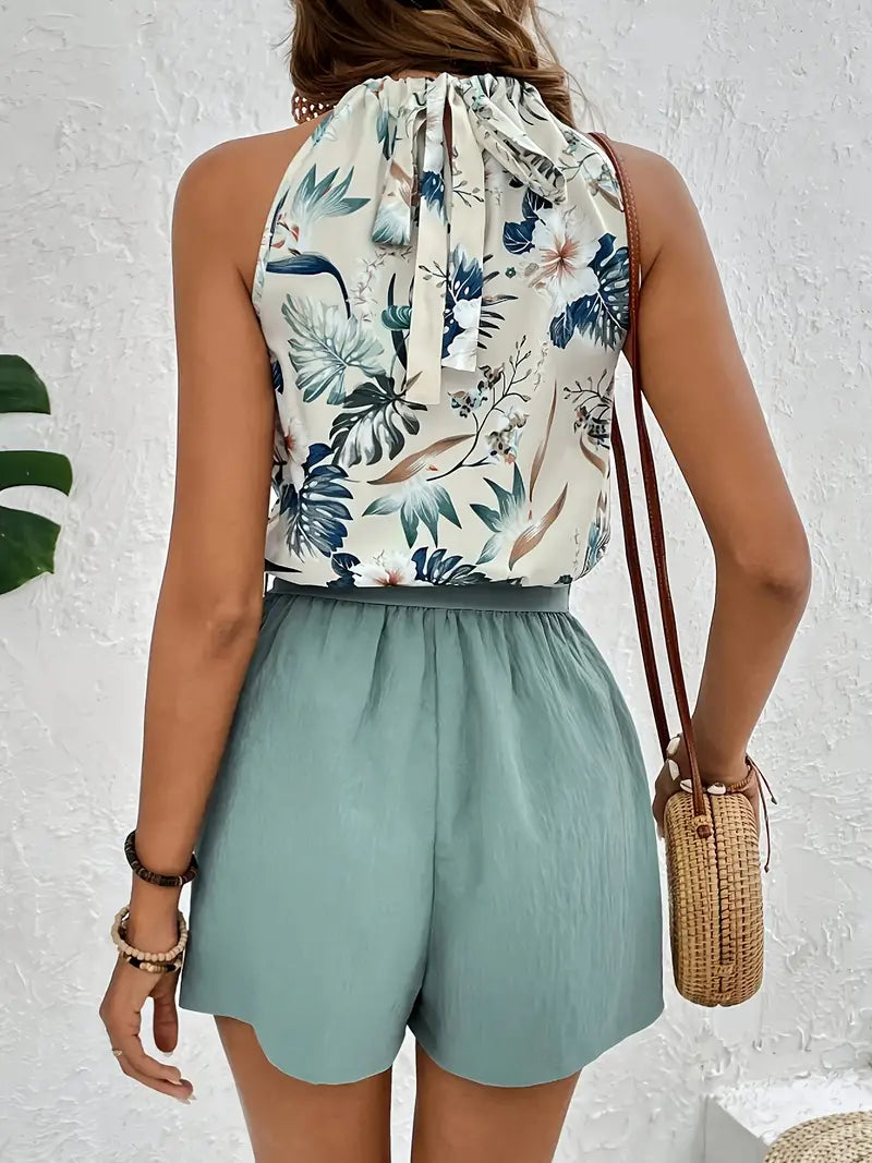 Ariana - Set due pezzi con stampa tropicale
