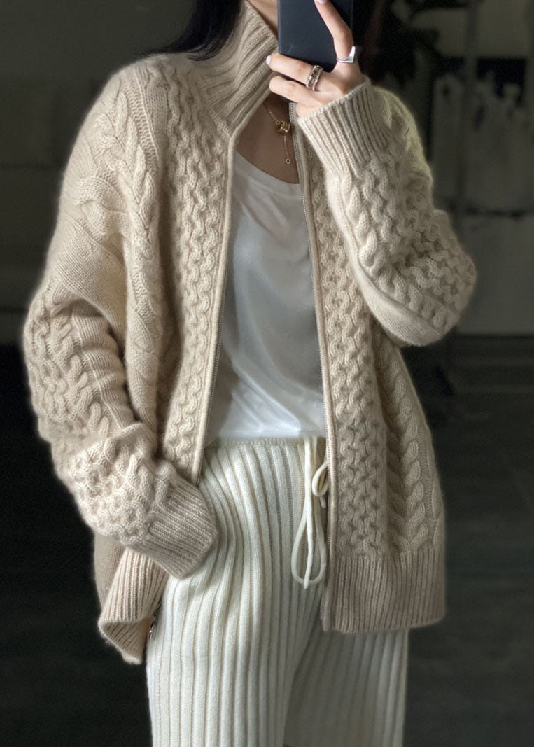Cardigan donna | Collo alto | Qualità in maglia ultra fine