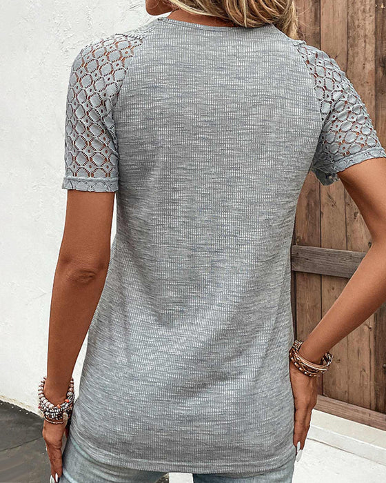 Specas  | T-shirt da donna a maniche corte con pizzo
