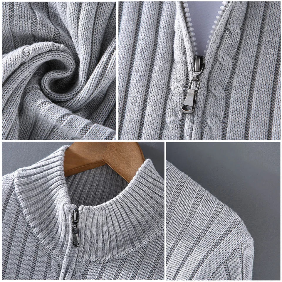 Frank™ - Cardigan Massimo in merino con zip