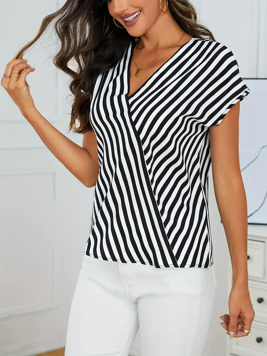 Corine - Comfort estivo elegante – la tua blusa a righe perfetta