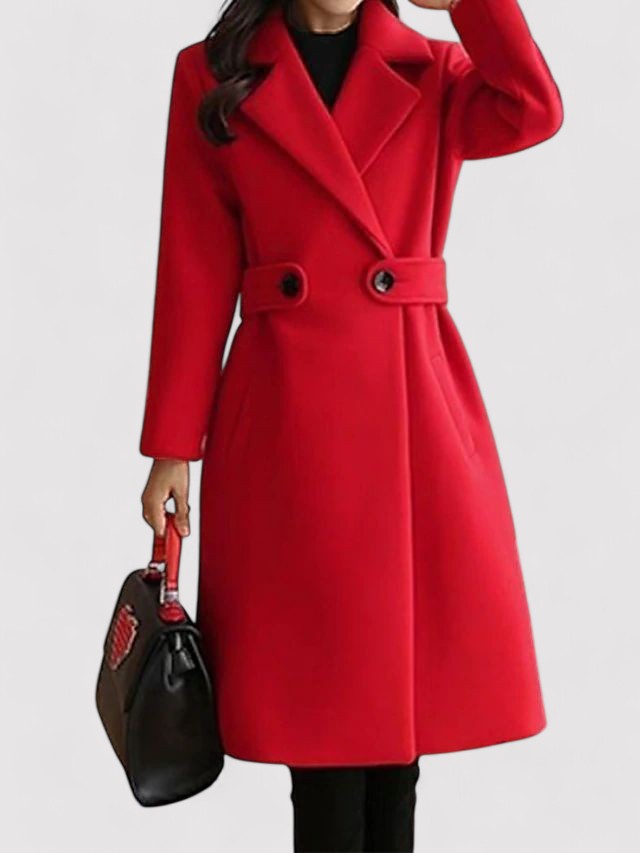 Lotte | Cappotto in lana invernale con cintura sottile
