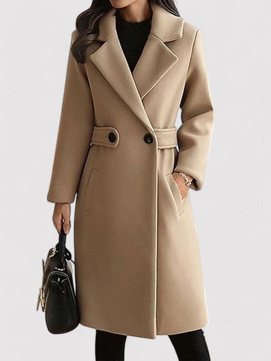 Lotte | Cappotto in lana invernale con cintura sottile