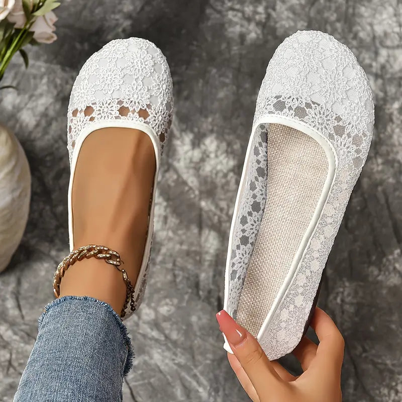 Jessamine | Scarpe da Balletto Vintage in Mesh Traspirante