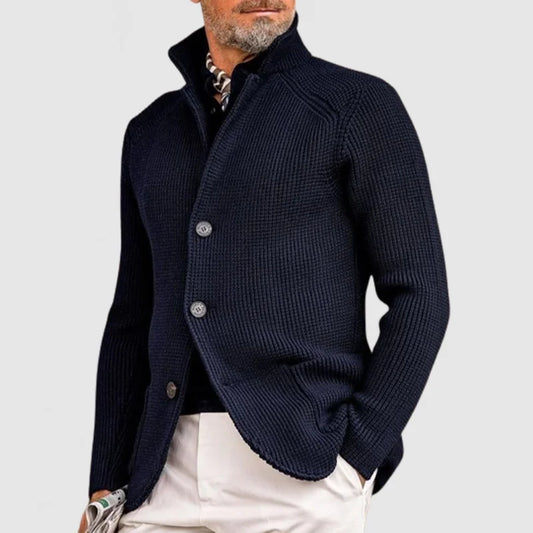 Matin | Cardigan elegante in maglia spessa per uomini – Monocromatico, comodo ed elegante